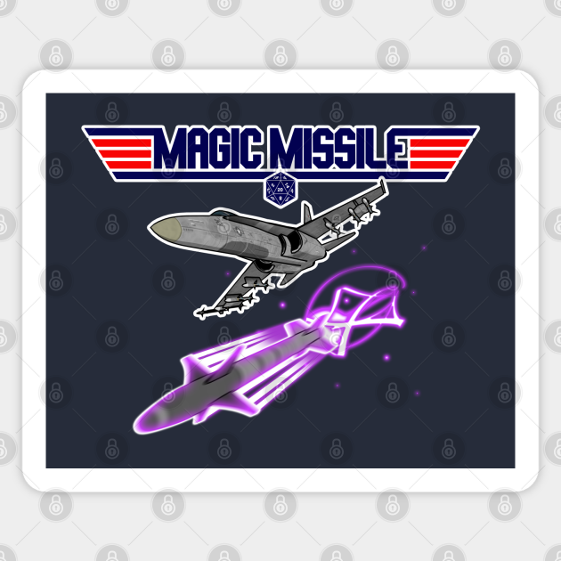 Magic Missile Mashup Sticker TeePublic